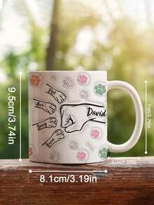 1个定制名字马克杯，个性化咖啡杯，11盎司定制马克杯，文字马克杯，带文字的个性化马克杯，送给父母的礼物，精致礼物，情人节、母亲节、父亲节、生日或周年纪念日的完美之选，情侣礼物，送给妈妈、爸爸、妻子或丈夫、爷爷、外公外婆的最佳礼物，送给他/她的理想礼物 - 碰拳款 3 - 查看 5