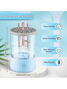 1pc USB Electric Makeup Brush Cleaner, Automatic Makeup Brush Cleaning Tool, Quick And Efficient Deep Cleaning Of All Types Of Brushes, Portable, Suitable For Travel Home Use, Suitable For Beauty Makeup Brush Set, Eyeshadow Brush, Blush Brush, Suitable For Makeup Lovers And Professionals, Bags, Storage Bags, Storage Box, Makeup Storage Box, Cosmetics - Nhiều màu - Xem 8