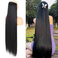 Tóc nối tổng hợp 5 kẹp dài 32 inch - Tóc giả thẳng dài màu nâu đen, dày và mượt mà, kẹp liền mạch, giúp tăng chiều dài và độ dày tức thì, tóc giả chịu nhiệt, phù hợp cho tạo kiểu hàng ngày, tiệc tùng và các dịp đặc biệt. - Nhiều màu - Xem 12