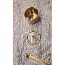 300毫升不锈钢糖罐，带玻璃盖和勺子 - 金/银色，非常适合盛放咖啡、茶、香料，适合家庭和办公室使用。 - 彩色 - 查看 7