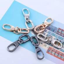 2pcs Swivel Snap Hook, Metal Lobster Clasp With Keyring, Suitable For Keychain And DIY Crafts - Black - View 8