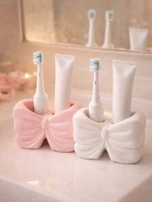 1/2pcs Butterfly Shaped Toothbrush Holder, Cute Bathroom Toothbrush Cup Storage Rack, Suitable For Bathroom Decor And Accessories, Vanity Storage, Room Decor, Home Decor, Also A Great Gift For Female Friends - Multicolor - View 9