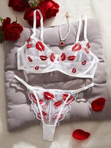 Contrast Lace  Backless - trắng - Xem 3