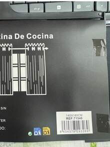 1-2 Pieza Cortinas Visillo para Cocina , Marco de la Puerta ,Terraza ,Cortina  con Trabillas ,Translúcida ,Tela estampada, Multicolor,140 x 220 cm(AnchoxAlto) ,100% poliéster. - Menaje - Ver 6