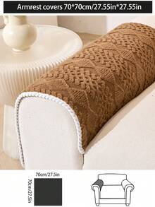 1 st tjockt plyschkuddfodral till soffan, modern minimalistisk halkfri soffdyna, dammtät och tvättbar sofföverdrag, mjukt och blekningsbeständigt, husdjursvänligt, lämplig för sovrum, kontor, vardagsrum, L-formad soffa, 1/2/3/4-sitssoffa - Brun - Visa 19