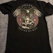 Sullen Men's United We Rise Skull T-Shirt American Flag Eagle Shirt Small - 款式5 - 查看 1