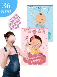 Cadeaux et décorations multifonctionnels pour fêtes - Jouets et affiches de jeux de fête, fournitures pour baby shower, jeux pour garçons et filles, jeux pour enfants, autocollants pour téléphone, et décorations et accessoires d'ambiance pour anniversaires, mariages, enterrements de vie de jeune fille et plus encore - forme - Voir 1