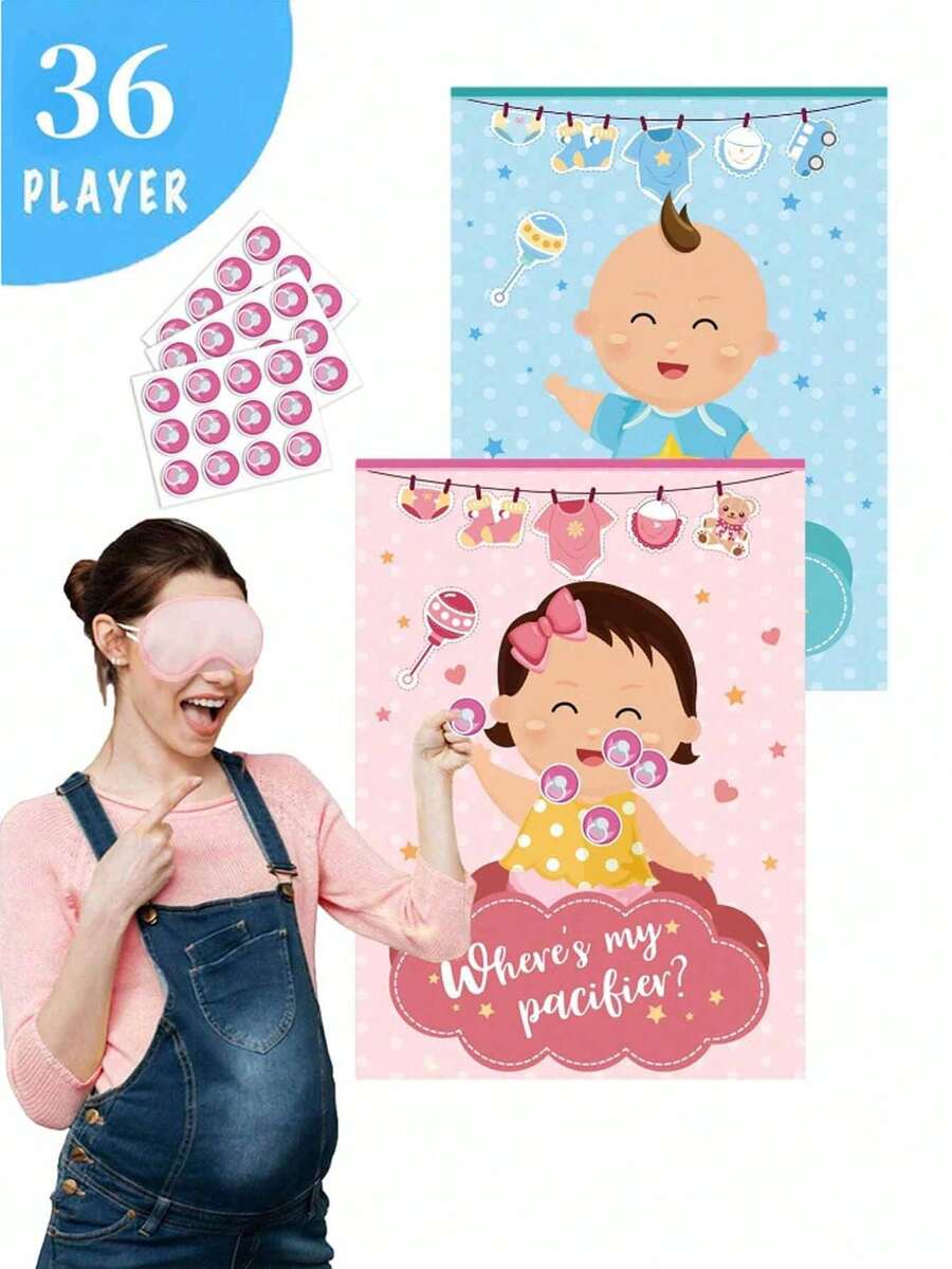 Cadeaux et décorations multifonctionnels pour fêtes - Jouets et affiches de jeux de fête, fournitures pour baby shower, jeux pour garçons et filles, jeux pour enfants, autocollants pour téléphone, et décorations et accessoires d'ambiance pour anniversaires, mariages, enterrements de vie de jeune fille et plus encore - forme - Voir 1