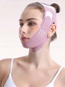 Women's Face Mask, Face Bandage Sleep Mask Face Shaping, Helps Sculpt Perfect Facial Contours, Reusable, Hand Washable, Suitable For Daily Wear, Nylon Material - Purple - View 6