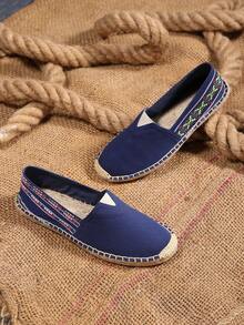 Men's Breathable Moisture-Wicking Non-Slip Woven Fisherman Shoes, Casual Vacation - Navy Blue - View 6