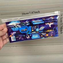 4pcs Cute Animal Theme Stationery Set - 8 Pencils, 4 Erasers, 4 Pencil Sharpeners And 4 Rulers - Graduation Ceremony Small Gifts - Interesting Design School Supplies - Sturdy Plastic Box - Back To School Gift - Aesthetic Stationery - 2025 School Supplies - Children Stationery Gift Set - Multicolor - View 6