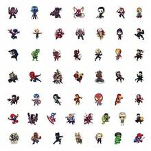 50 miếng dán nhân vật Marvel | Hình dán hoạt hình Người Nhện và Người Sắt | Đa năng dùng để trang trí nhật ký, sổ tay và bình nước | Độ bám dính cao, chống thấm nước, chống trầy xước, bền | Món quà hoàn hảo cho người hâm mộ anime và siêu anh hùng - Nhiều màu - Xem 3