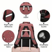 Waterproof 20L Carry-On Travel Backpack 40x20x25cm Lightweight Underseat Cabin Bag Large Capacity For Men And Women - 酒紅色 - 查看 5