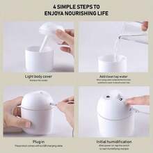 1 Piece Fragrance Diffuser And Humidifier With Cold Mist And Night Light: Essential Oils Can Be Added As An Air Aromatherapy Diffuser, Your Bedroom Is Fresh And Plants Are Healthy! Ultra Quiet - Perfect For Offices, Homes, Large Bedrooms - White - View 11
