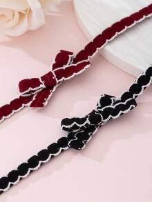 时尚蝴蝶结领口优雅领型，适合日常穿着、盛装打扮、派对活动（不含礼盒） - 項圈 - 查看 3