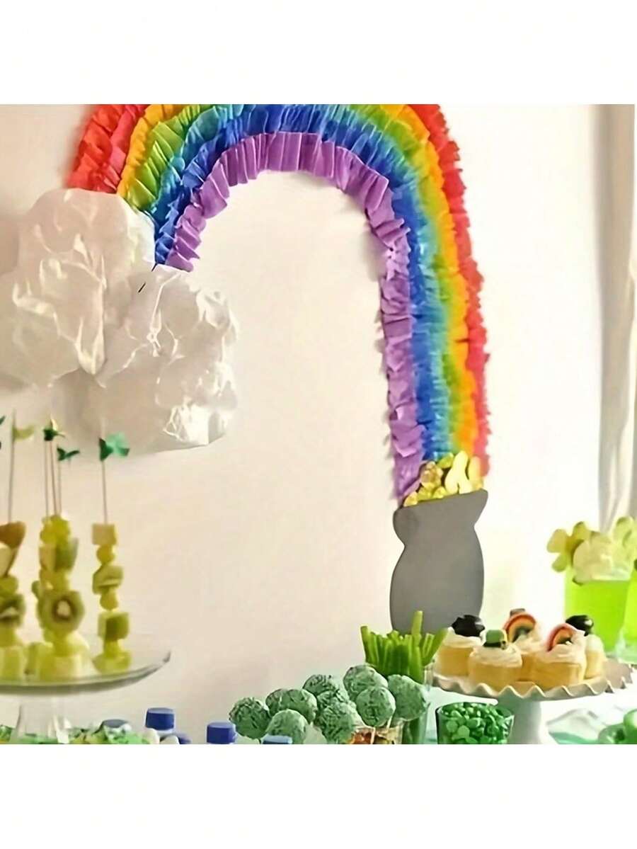 6 bucăți de panglici crep vibrante în diverse culori, fiecare cu o lungime de 10 metri - perfecte pentru petreceri curcubeu, decorațiuni festive, zile de naștere, nunți, Crăciun, Halloween, Ziua Recunoștinței și cadouri de Paște, precum și sărbători de Anul Nou - Multicolor - Vizualizare 1