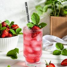 25pcs/100pcs Black Series Paper Straws, Various Printed Designs, Party Decoration Straws, Disposable Beverage Paper Straws, Suitable For Juice, Milkshake, Summer Cocktail, Graduation Party Supplies - Multicolor - View 2