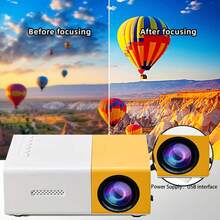 1080P Portable Projector With Built-In Stereo Speakers, Keystone Correction, Remote Control, Compatible With Multiple Devices, Home Cinema & Outdoor Movie Projector To Enhance Your Film, TV And Gaming Experience
