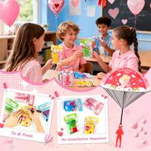Valentines Day Cards Gifts For : 28 Pack Min Parachute Toys With Army Men Bulk School Classroom Valentine Gifts Exchange For 5 6 7 8 9 10 12 Year Old Boys Girls Party FavorFull Of Fun - Valentines28Pack - View 7