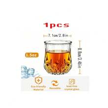 6pcs 200ML Compact Cute Stylish Heat-Resistant Transparent Glass Cups, Suitable For Espresso, Juice, Tea And Various Occasions - Clear - View 11