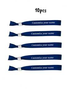 [Custom] Personalized Party Wristbands, Disposable Ribbon Bracelets, Conference Event Check-In Wristbands, Customized, Suitable For Events, Birthdays, Weddings, Group Gatherings, Music Festivals And Concerts, Adding A Festive Atmosphere To Music Concerts And Holiday Celebrations - Multicolor - View 44