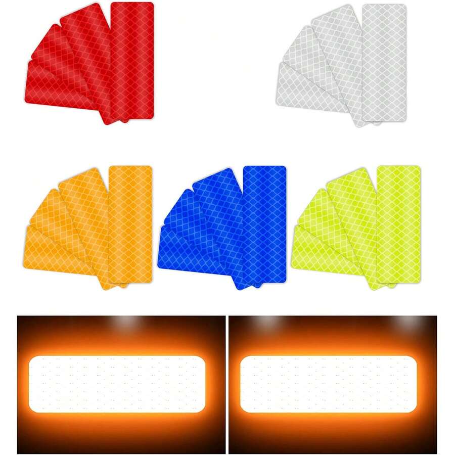Super Reflection Flexible Reflective Stickers, Reflective Tape Outdoor Waterproof Reflector Tape Reflective Warning Tape Safety Green Blue White For Night Walking Helmet Car Trailer Bicycle Bag - Multicolor - View 1