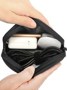 TECOOL 适用于 14-16 英寸笔记本电脑的保护套，兼容 MacBook Pro 16 英寸、14-15.6 英寸 HP 和 ASUS 笔记本电脑，防震防水，带配件袋，黑色 - 黑色 - 查看 3