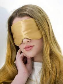 丝绸缎面睡眠眼罩，金色睡眠眼罩，夜间眼罩，男女通用。柔软透气，遮光眼影眼罩。旅行和婚礼伴娘礼物的理想之选。 - 草綠色 - 查看 2