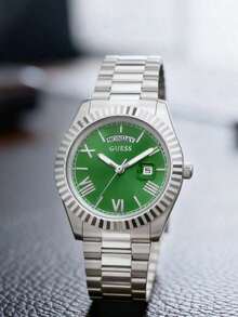 Guess Men's Quartz Watch, Quartz Movement, Stainless Steel Strap And Case, Water Resistant Design, Suitable For Daily Wear, Parties And Other Occasions, Men's Wrist Watch Gift GW0265G10 - Green - View 2