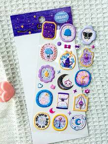 3D Cute Stickers, Exquisite Decorative Stickers, Made Of Sponge And Plastic, Two Styles Available. Can Be Used To Make Sticker Books, Notebooks, Refrigerator Magnets, And Decorate Phone Cases. Also Suitable For Family Gatherings, Birthday Parties, Christmas, And Other Occasions. Recommended As Gifts For Friends And Children. - Multicolor - View 4