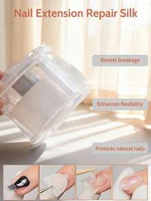 1卷美甲延长丝布胶带，多功能便携式美甲护理工具 - 彩色 - 查看 7