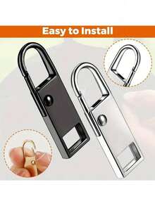 4pcs Detachable Metal Zipper Pulls, Zipper Replacements (Upgrades), Detachable Zipper Pulls Suitable For Luggage, Clothing, Jackets, Backpacks, Boots, Wallets, Coats - Anti-Theft Deterrent - Secure Zipper - Zipper Pull Replacement Parts - Multicolor - View 7