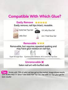 BORN BEAUTY 80毫升快速卸甲油，5秒内溶解指甲凝胶，快速卸除假指甲 - 80毫升 - 查看 5