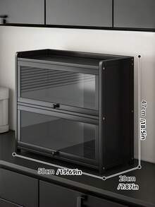 New Practical Desktop Storage Rack, 2-Tier/3-Tier Acrylic Transparent Window Cosmetic Storage Rack, Large Capacity Kitchen Countertop Storage Rack, Ideal For Storing Cosmetics And Groceries, Perfect Holiday Gift, Multi-Layer Storage Rack, Multi-Function Organizer