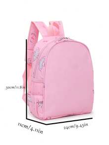 1 pieza Mochila mini personalizada de estilo minimalista elegante con estampado de ballet, adecuada para volver a la escuela, uso diario, salidas, escuela y viajes, también un excelente regalo de cumpleaños o Navidad. Patrón de impresión aleatorio. Se puede personalizar con su nombre, número de la suerte o fecha de aniversario. - Multicolor - Ver 10