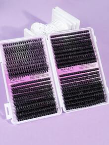 800/1600pcs 40D 60D 80D 100D / 30D 40D 50D 60D DIY Individual Lash Clusters Faux Mink Eyelashes Lash Extensions Kit Wispy Spikes Fox Eye Cat Eye Style For Makeup, Travel - 800 Cụm - Xem 8