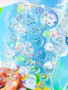 3D Cute Stickers, Exquisite Decorative Stickers, Made Of Sponge And Plastic, Two Styles Available. Can Be Used To Make Sticker Books, Notebooks, Refrigerator Magnets, And Decorate Phone Cases. Also Suitable For Family Gatherings, Birthday Parties, Christmas, And Other Occasions. Recommended As Gifts For Friends And Children. - Multicolor - View 10