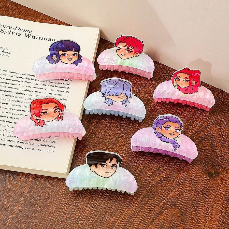 Mattel 1个偶像女团动漫人物发夹，时尚可爱发饰 - 彩色 - 查看 1