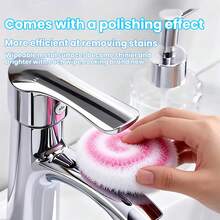 1pc Blue Sponge Ball Desktop Cleaning Ball, Bathroom Sink Scrub Brush, Washbasin Cleaning Ball - Multicolor - View 3