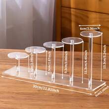 Acrylic Round Transparent Jewelry Display Stand, Perfume Stone Model Showcase, Jewelry & Cosmetics Storage Rack - Multicolor - View 23