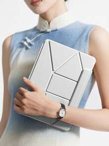 智慧翻蓋保護殼，相容 iPad A16 11代 2026 Air 11 M3 M4 M5 Pro 13 12.9 4代 5代 Mini A17 Pro，磁吸式 - 淺灰色 - 查看 11