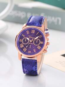 6件套女士时尚腕表，多功能高端女士腕表套装 - 玫瑰金 - 查看 4