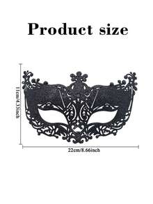 12 PCS / 6 PCS Elegant Venetian Makeup Dance Party Masks, Featuring Pastel-Colored Sequined Half-Face Masks, Suitable For Performers, Role-Playing, Halloween, Carnival Party Decorations, And Festive Costume Props. - Multicolor - View 3