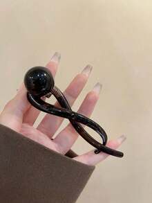 2pcs/1pc Retro Coffee Pearl Twist Hair Clip, Elegant Accessory For Women, Suitable For Commuting, Daily Hairstyles, Simple And Graceful For Spring And Summer, Hair Accessories - Nhiều màu - Xem 9