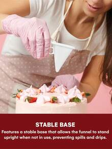 1/2 pièces Entonnoir à portion réglable à la main, distributeur de pâte à gâteau, distributeur de crème, distributeur de pâte à crêpes et à muffins en plastique PP avec support, distributeur de chocolat multifonctionnel - idéal pour les restaurants, les food trucks, les boulangeries - Multicolore - Voir 7