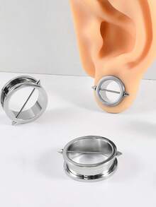 一对不锈钢可拆卸尖头耳洞耳塞螺丝金银色尖头扩耳器耳洞穿刺饰品 8MM-25MM - 如圖 - 查看 6