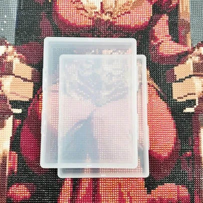 A6 Size Transparent Partition Storage Box, Prevents Diamond Painting Paper Scattering, Stores Diamond Painting Tools
