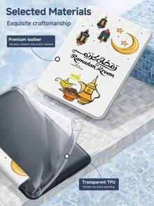 Ramadan Festival Protective Case Compatible With Air 4/5 10.9 Inch, 7/8/9th 10.2 Inch, 10th Generation,With Built-In Pencil Slot,Supports Automatic Sleep/Wake Lid,Compatible With Samsung Tab S6 10.4 Inch, Tab A9 11 Inch, Kindle Paperwhite 12th Gen 2024,Ins Glitter Style Case, Valentine's Day, New Year Gift - Multicolor - View 9