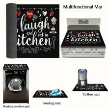 1 pezzo Copertura protettiva da tavolo, anti-graffio, resistente al calore. Adatta per piastre di cottura in vetro elettriche, coperchi per pentole, asse da stiro, macchine da caffè e altri elettrodomestici per la casa. Decorazione per la cucina di famiglia, feste, regali per coppie e il miglior regalo per gli amici. - Multicolore - Visualizzare 7