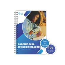 Caderno de Treino de Redação – 100 Folhas A4 com Dicas, Exercícios e Temas - Livro único - Visão 2